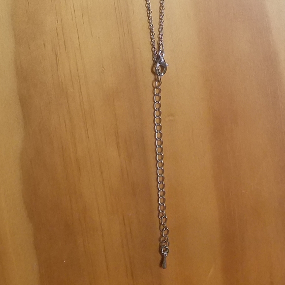 Silver & diamonds sideways arrow cross crucifix & chain neckalace pendant - Picture 6 of 9